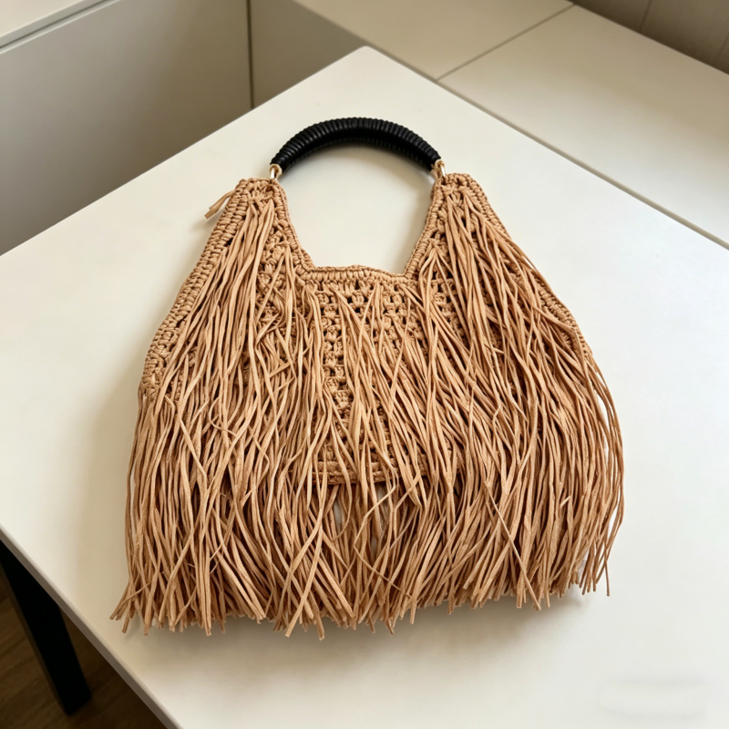 Bohemian Tassel Straw Handbag  - Ethnic Fashion Designer 리뷰 및 가격
