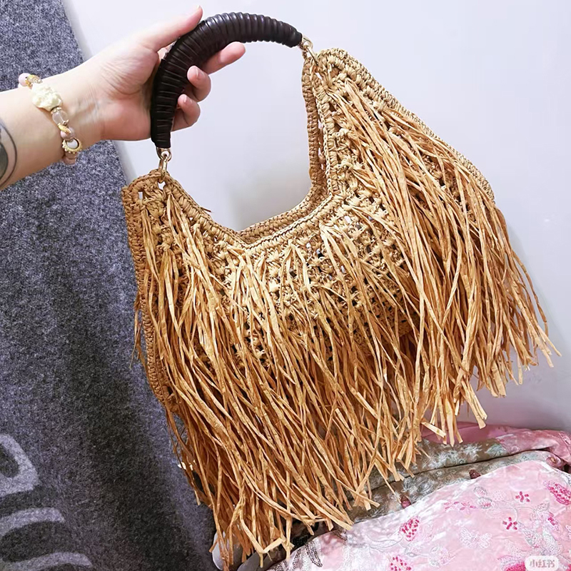 Bohemian Tassel Straw Handbag  - Ethnic Fashion Designer 리뷰 및 가격