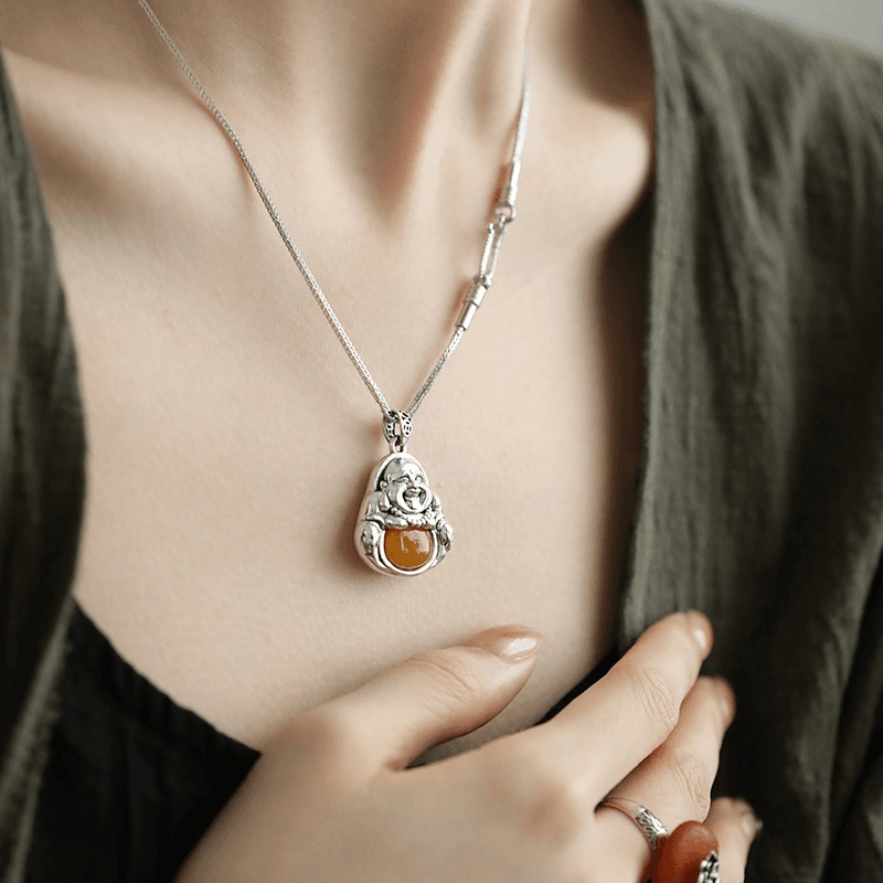 Oxidized Ethnic Buddha Pendant - Ethnic Contemporary Fashion 리뷰 및 가격