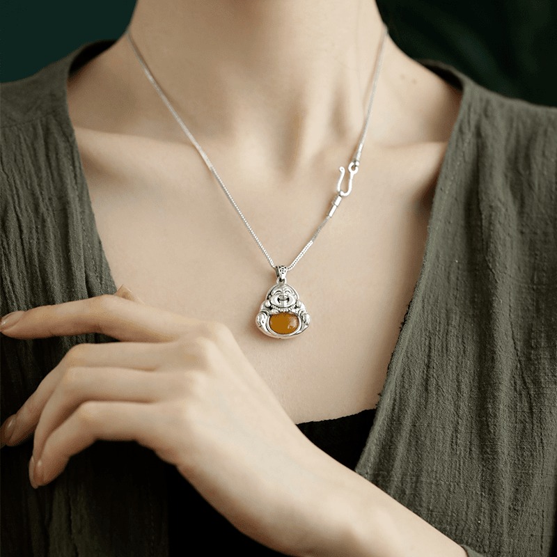 Oxidized Ethnic Buddha Pendant - Ethnic Contemporary Fashion 리뷰 및 가격