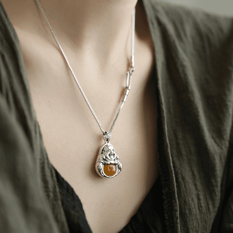 Oxidized Ethnic Buddha Pendant - Ethnic Contemporary Fashion 리뷰 및 가격
