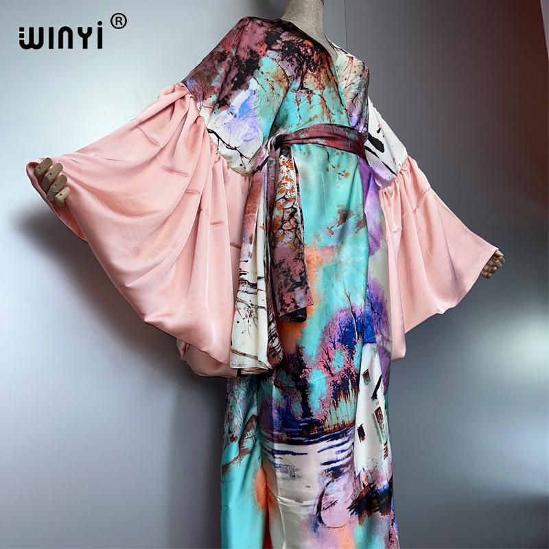 WINYI Summer Kimono party dres - Kaftan Women Boho 리뷰 및 가격
