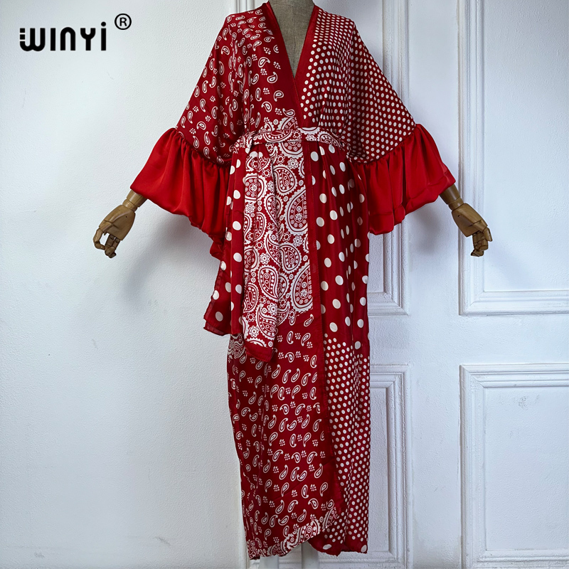 WINYI Summer Kimono party dres - Kaftan Women Boho 리뷰 및 가격