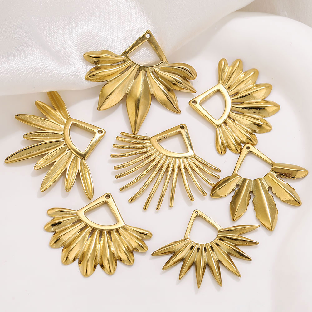 2pcs Stainless Steel Fan Shape - Ethnic Fashion Jewellery 리뷰 및 가격