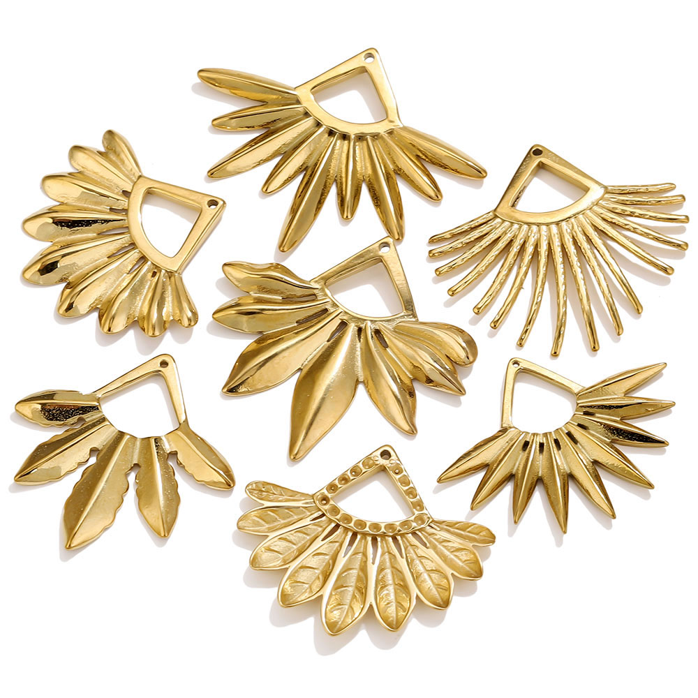 2pcs Stainless Steel Fan Shape - Ethnic Fashion Jewellery 리뷰 및 가격