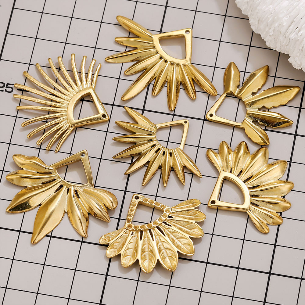 2pcs Stainless Steel Fan Shape - Ethnic Fashion Jewellery 리뷰 및 가격