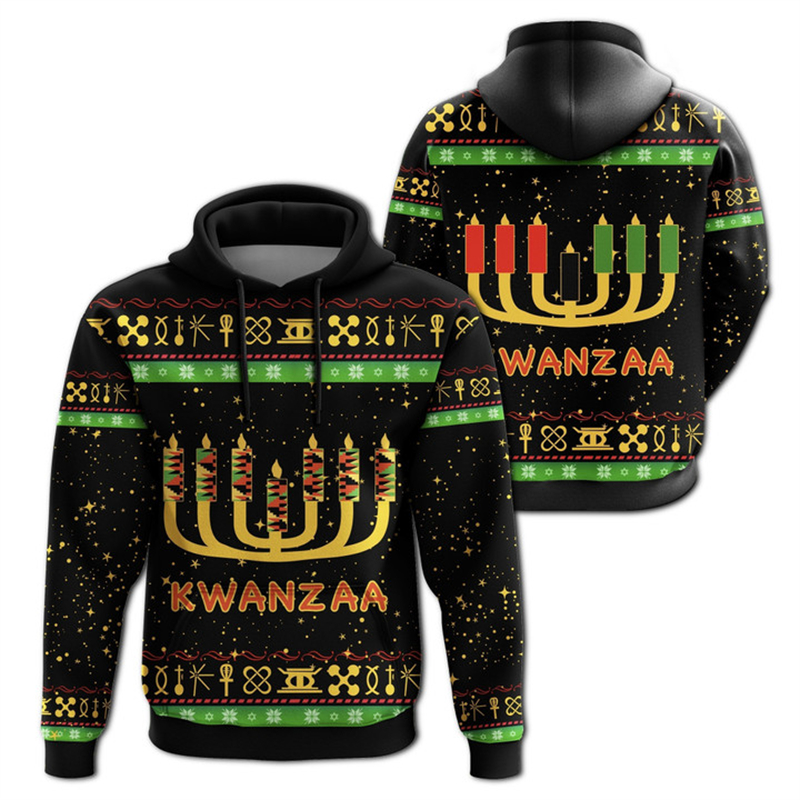 African Kwanzaa Hoodies 3D Pri - Y2K Ethnic Fashion 리뷰 및 가격