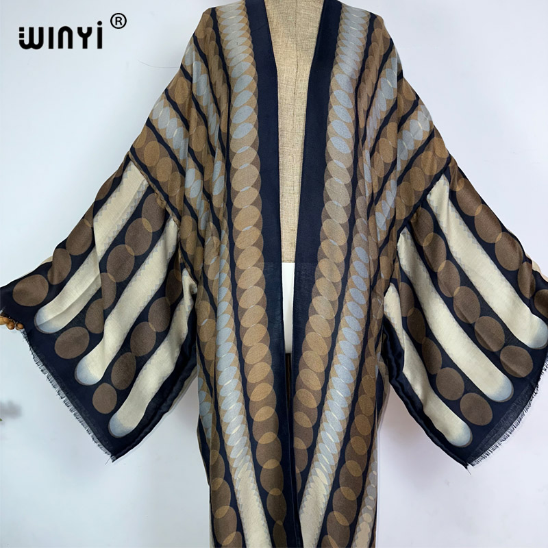 WINYI kimono summer geometric  - Kaftan Women Boho 리뷰 및 가격