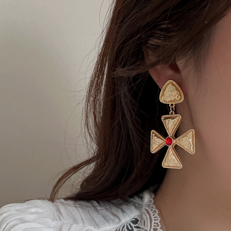 Punk Metal Geometric Drop Earr - Y2K Ethnic Fashion 리뷰 및 가격