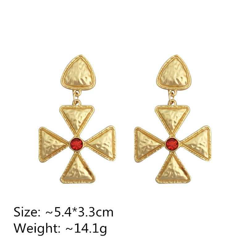 Punk Metal Geometric Drop Earr - Y2K Ethnic Fashion 리뷰 및 가격