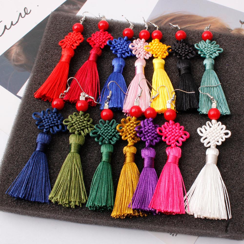 Colorful Thread Braided Chines - Y2K Ethnic Fashion 리뷰 및 가격
