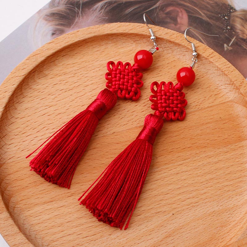 Colorful Thread Braided Chines - Y2K Ethnic Fashion 리뷰 및 가격