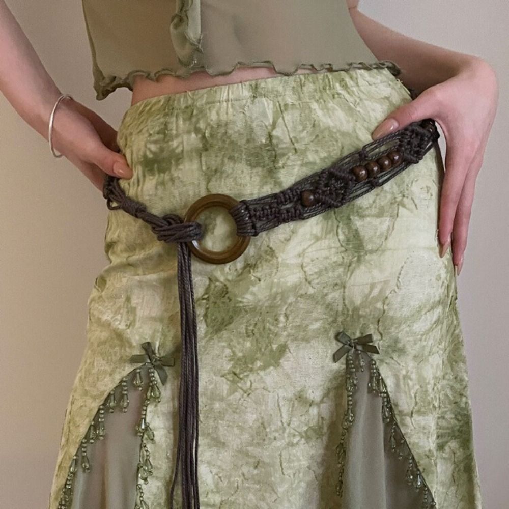 Braided Waist Chain Women's Ve - Y2K Ethnic Fashion 리뷰 및 가격