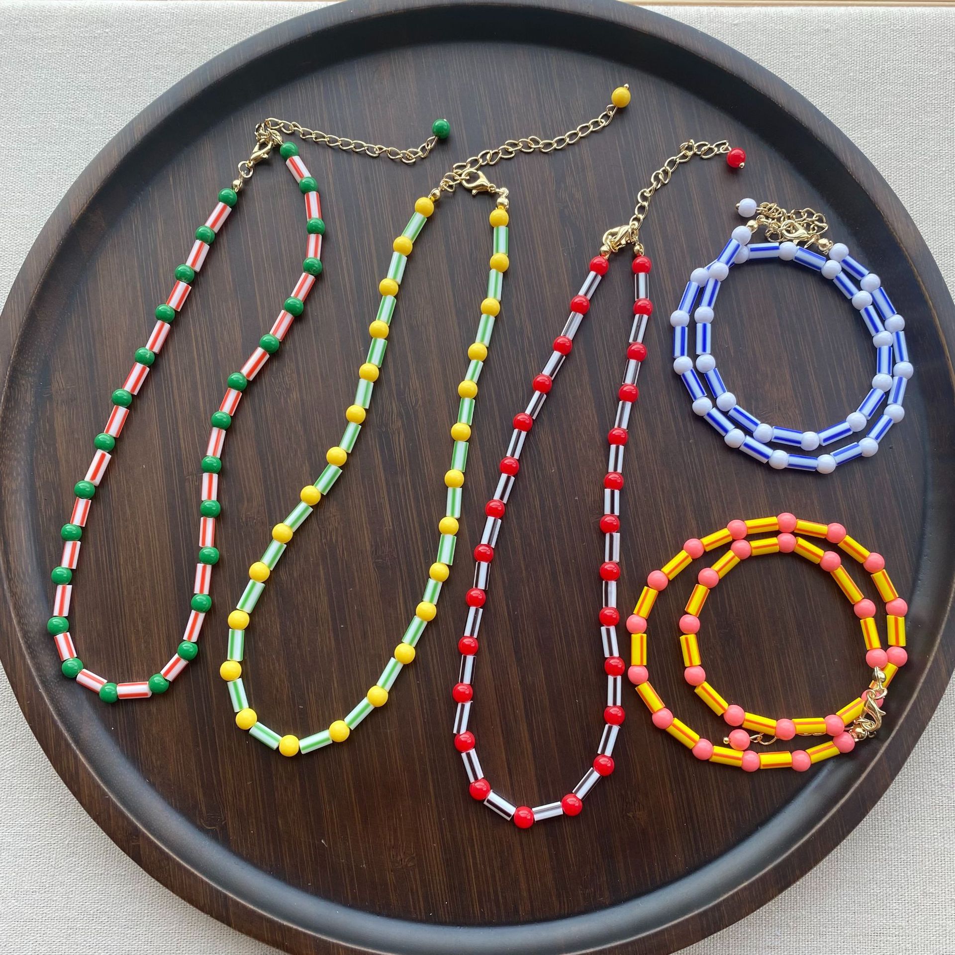 Fashion Colorful Beaded Neckla - Y2K Ethnic Fashion 리뷰 및 가격