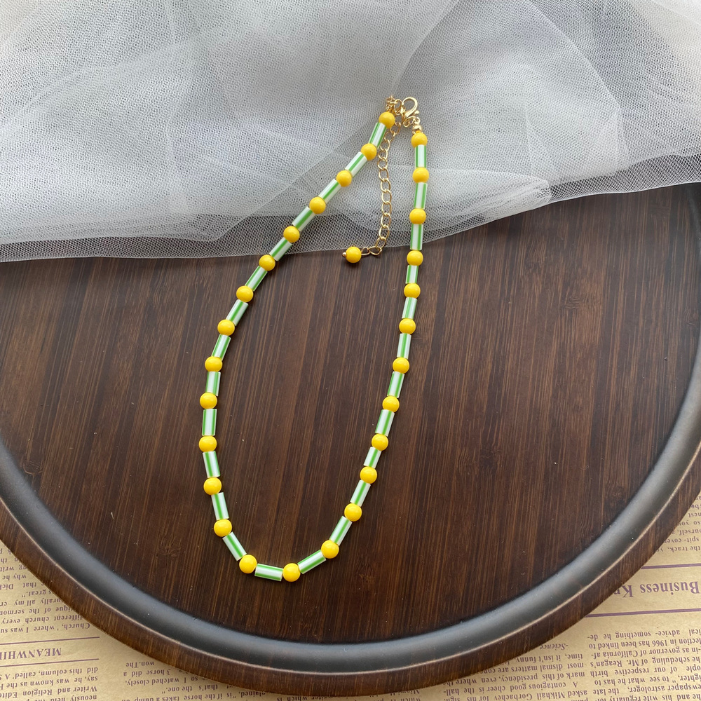 Fashion Colorful Beaded Neckla - Y2K Ethnic Fashion 리뷰 및 가격