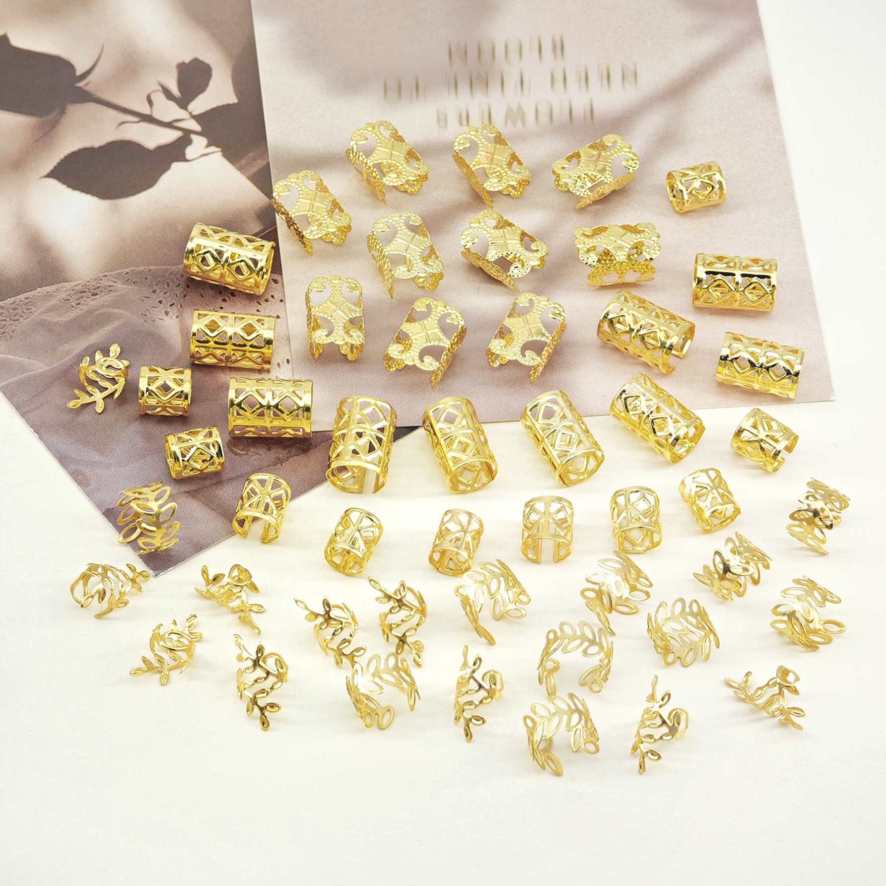50pcs 5-Shape Hair Rings Set - - Ethnic Fashion Jewellery 리뷰 및 가격