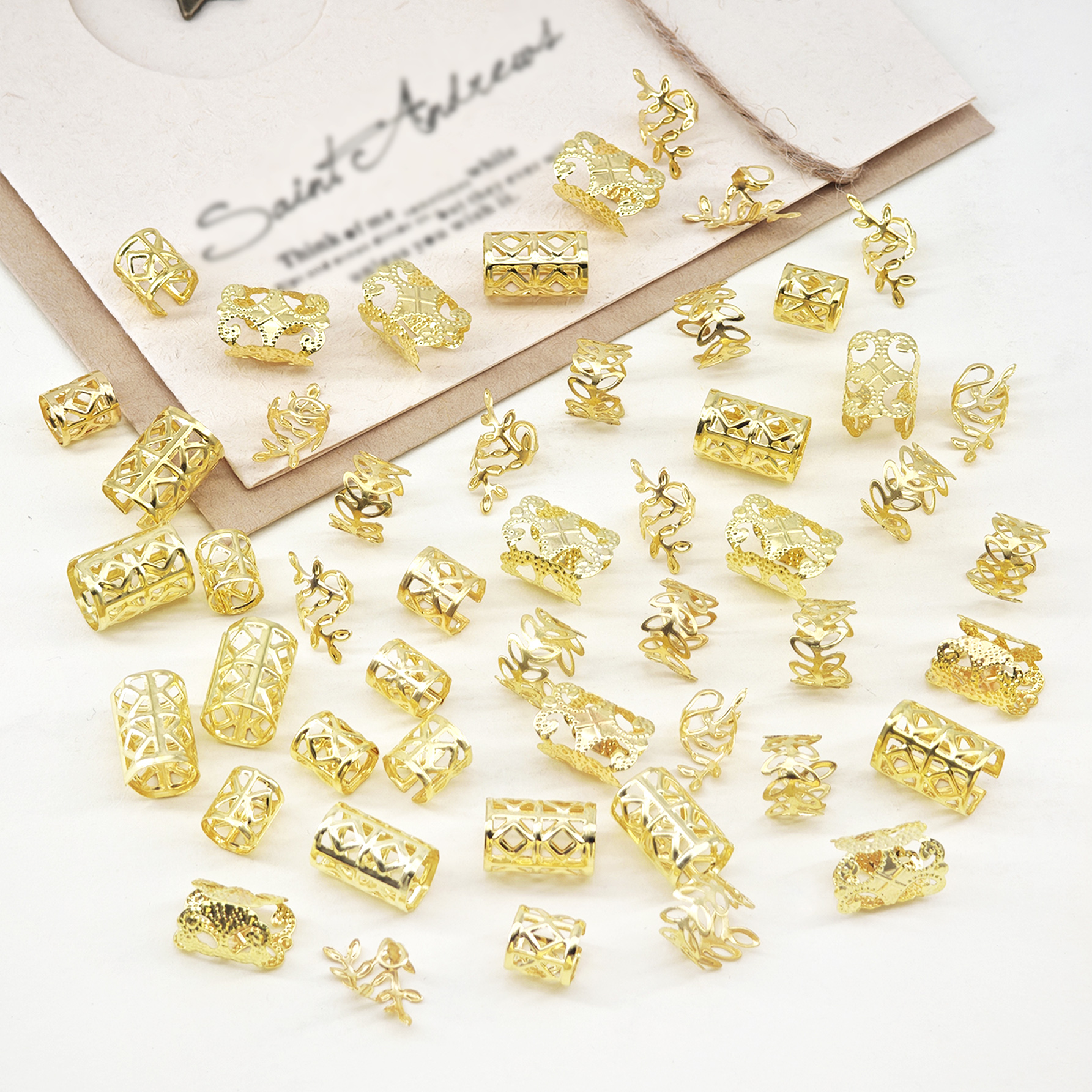 50pcs 5-Shape Hair Rings Set - - Ethnic Fashion Jewellery 리뷰 및 가격