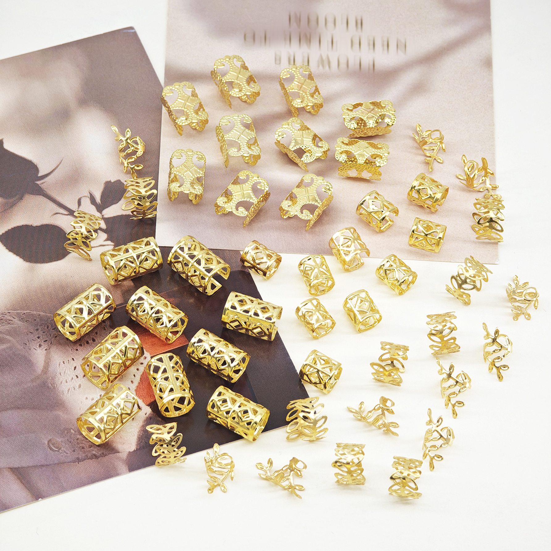 50pcs 5-Shape Hair Rings Set - - Ethnic Fashion Jewellery 리뷰 및 가격