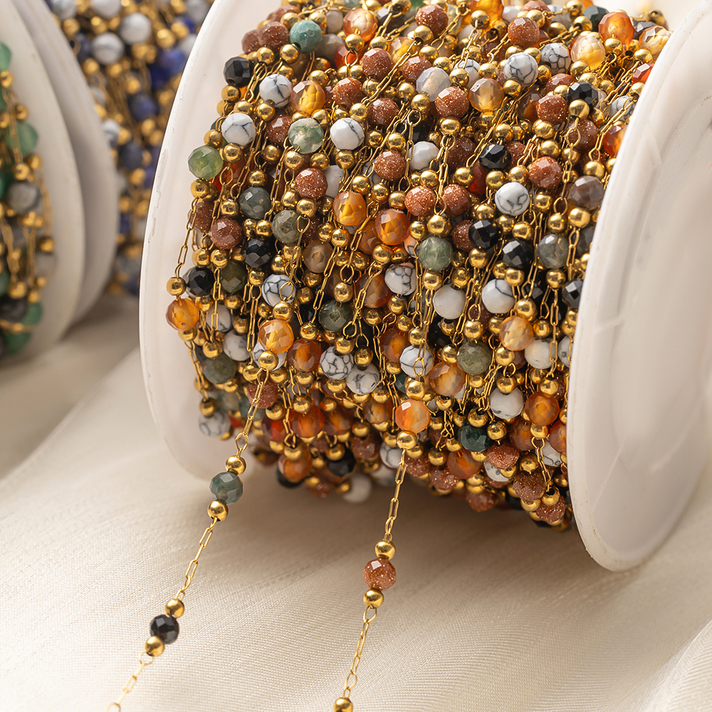 1Meter Elegant Mix Round Stone - Ethnic Fashion Jewellery 리뷰 및 가격