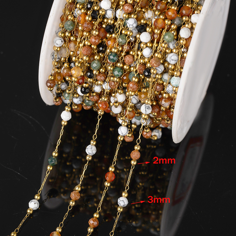 1Meter Elegant Mix Round Stone - Ethnic Fashion Jewellery 리뷰 및 가격